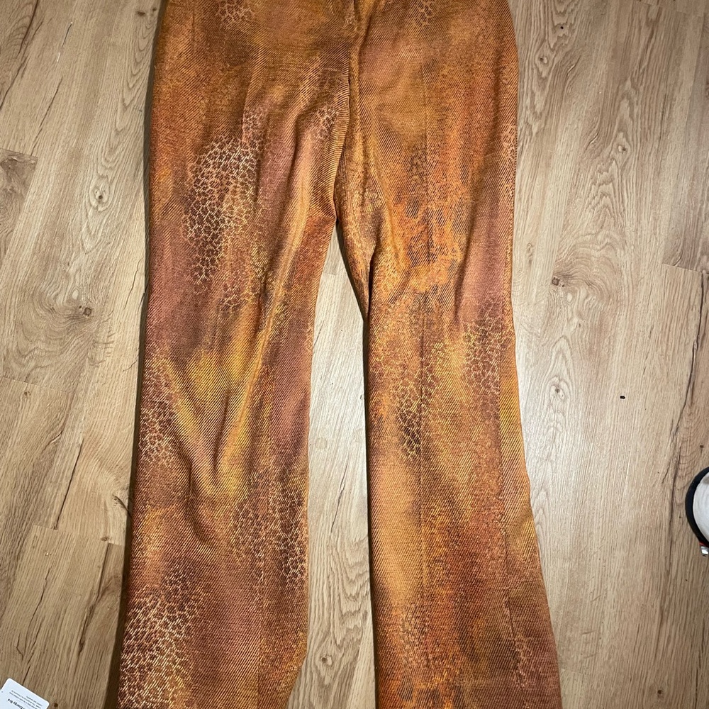 Orange Animal Print Pants